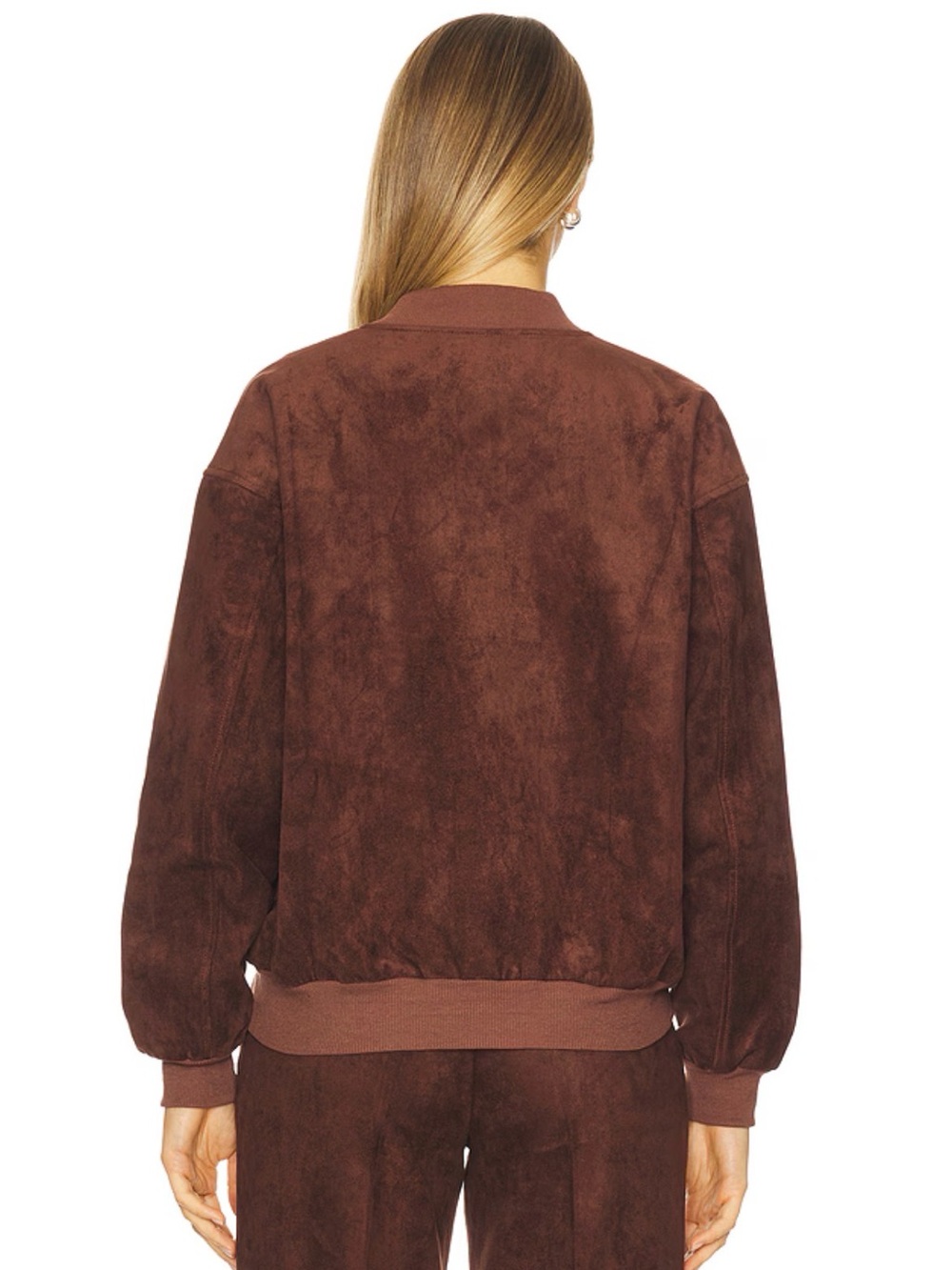 Amanda Uprichard Women's Vero Suede Bomber Jacket - Cocoa XS NWT - Picture 2 of 9